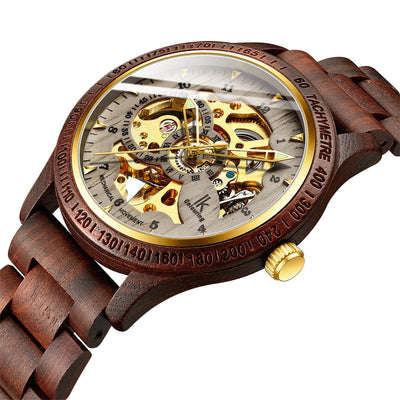 Classic Wooden Men's Mechanical Watch - Geaux24