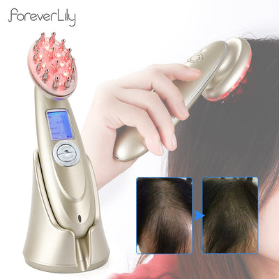 Electric Laser Hair Growth Comb Infrared EMS RF Vibration Massager Microcurrent Hair Care Hair Loss Treatment Hair Regrowth - Geaux24