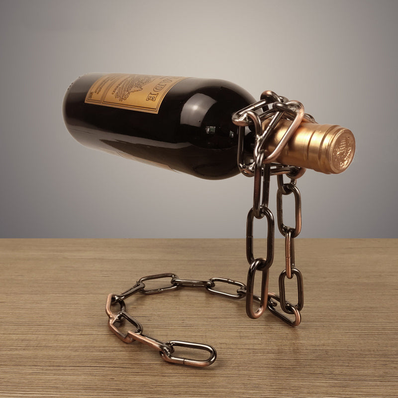 Magic Iron Chain Wine Bottle Holder - Geaux24