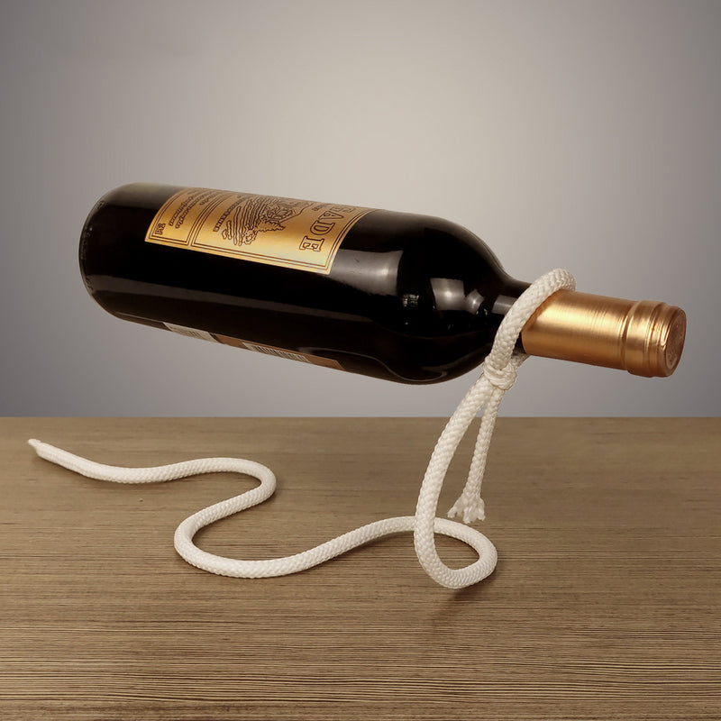 Suspended Rope Wine Bottle - Geaux24
